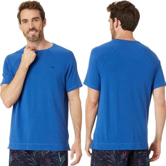 Tommy Bahama Knit Short Sleeve Top Crewneck Blue NEW Men’s Size S - Picture 1 of 6